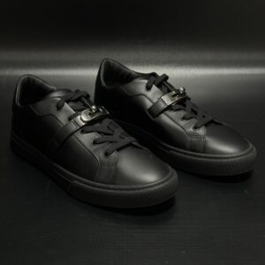 SNEAKERS H T42 NEGRO HEBILLA PLATA HERMES